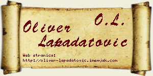 Oliver Lapadatović vizit kartica